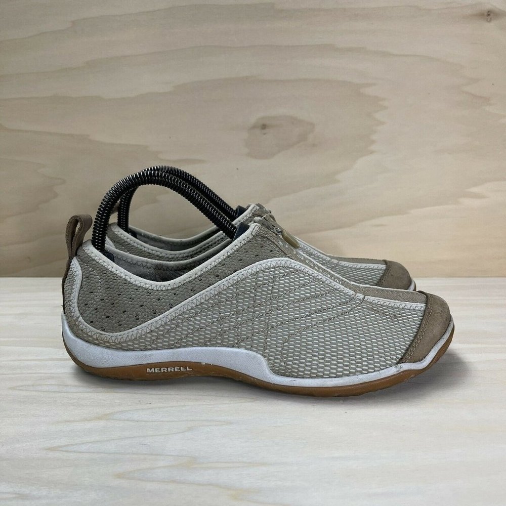 Merrell Womens Lorelei Zip Up Slip On Comfort Mesh Shoes J35218 Deep Tan Sz 8.5